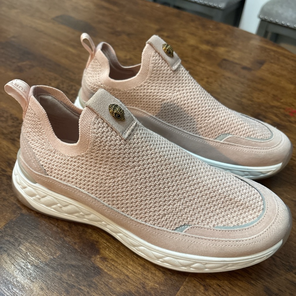Kurt Geiger Peach Knit Slip-On Sneakers